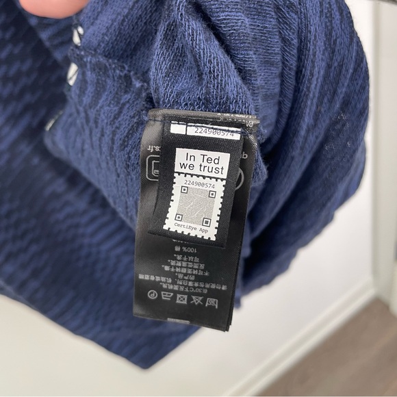 Ted Baker London Regular Fit Zip Up Short Sleeve Polo 7/XXL - Picture 6 of 7